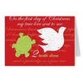 Seed Paper Shape Holiday Greeting Card - 2 Turtle Doves